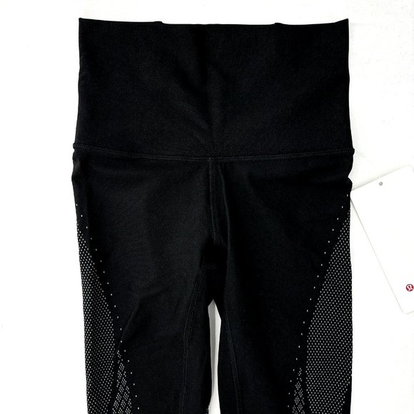 NWT~$128 Lululemon Mapped Out High-Rise Tight 28" Black‎ Glacier Grey Leggings 2 - Picture 3 of 11